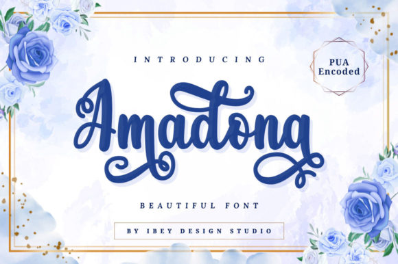 Amadona: A Romantic Script Font for Editorial Design