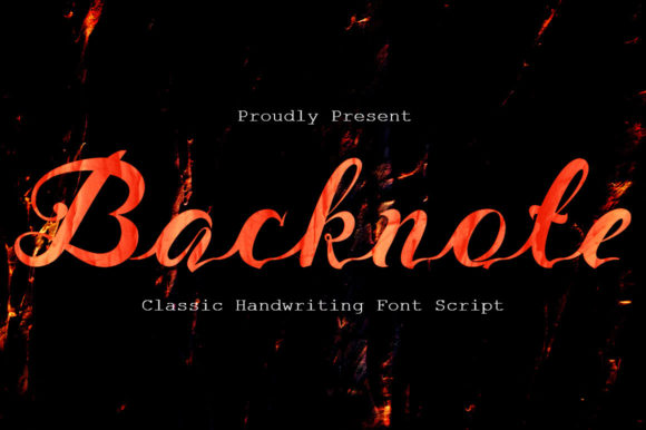 Backnote: A Handwritten Font for Makers