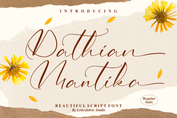 Dathian Mantika: A Delicate Script Font for Elegant Branding