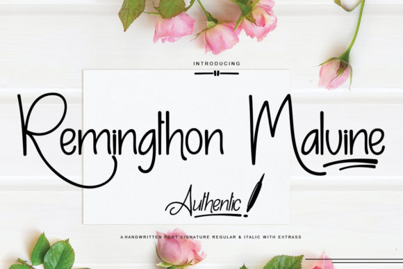 Remingthon Malvine: A Script Font for Polished Branding